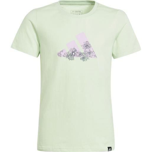 ADIDAS t-shirt logo fiori bambina