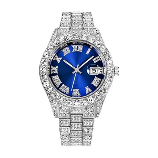 YONY 2022 fashion luxury watches uomo classic business numeri romani pave zircon quartz orologi per uomo present-8