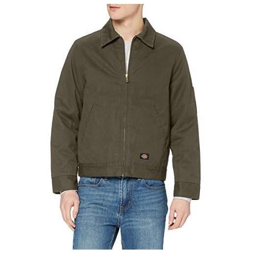 Dickies men's lined eisenhower jacket, moss, medium