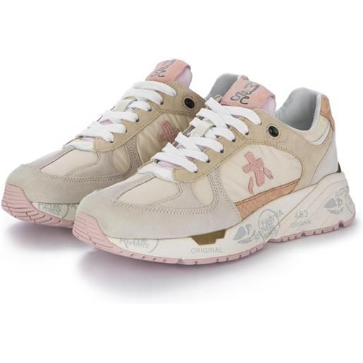 PREMIATA | sneakers mased beige rosa pastello