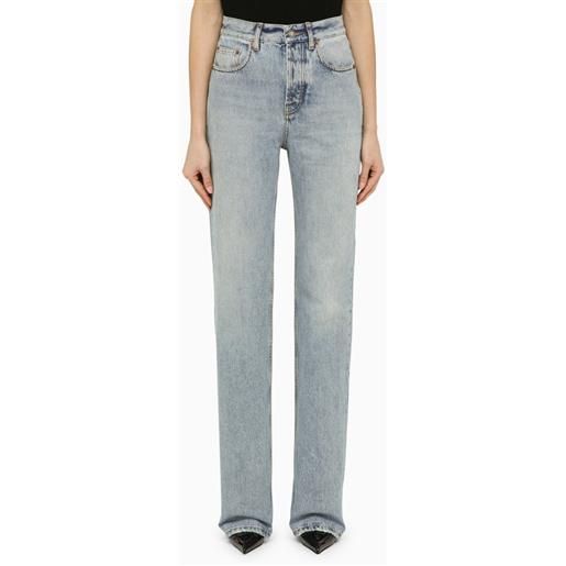 Saint Laurent jeans regolare effetto slavato in denim