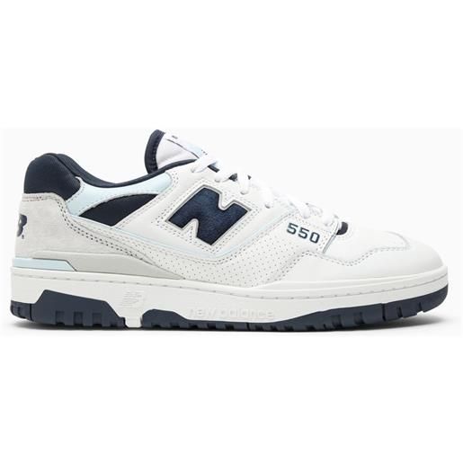 New Balance sneaker bassa 550 bianca/blu