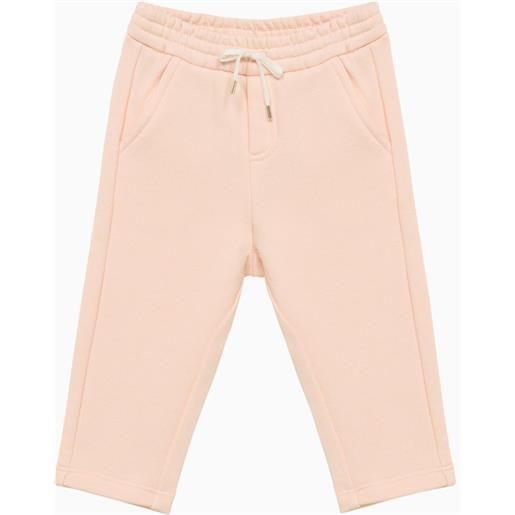 Chloé pantalone jogging rosa pallido in cotone