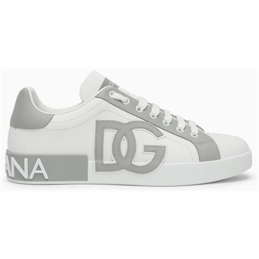 Dolce&Gabbana sneaker portofino bianca/grigia in pelle