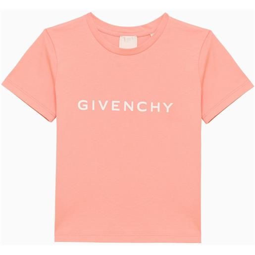 Givenchy t-shirt color albicocca in cotone con logo