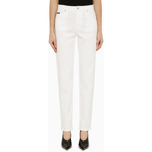 Dolce&Gabbana pantalone regolare bianco in cotone