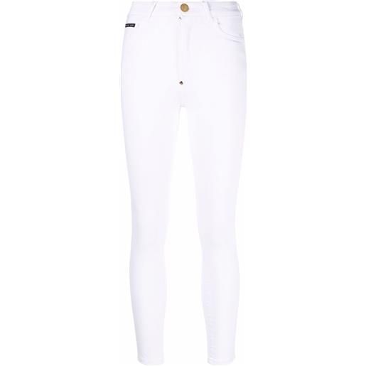 Philipp Plein jeans skinny crop - bianco