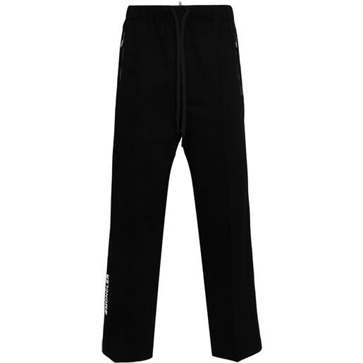 Moncler Grenoble pantaloni sportivi con applicazione logo - nero