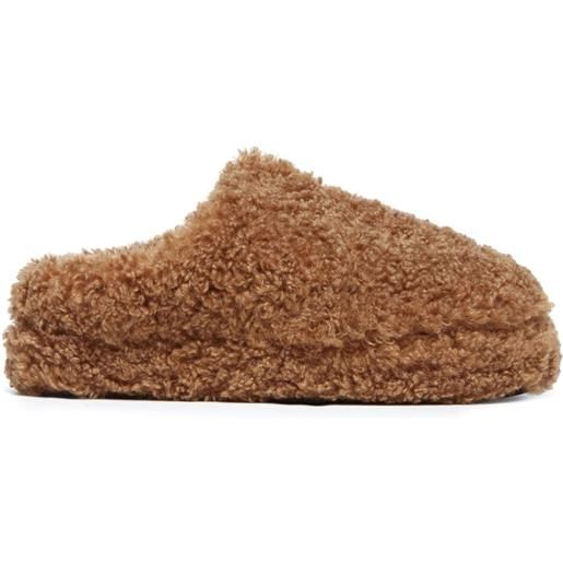 Apparis slippers in finto shearling - marrone