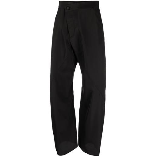 JW Anderson pantaloni con design a incrocio - nero