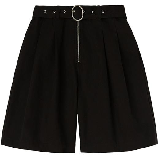 Jil Sander shorts con cintura - nero