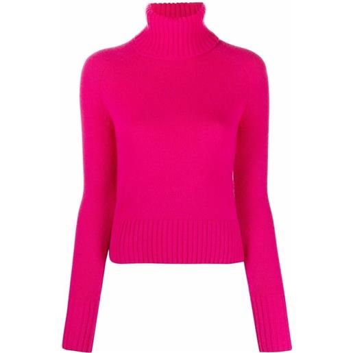 AMI Paris maglione con scollo a imbuto - rosa