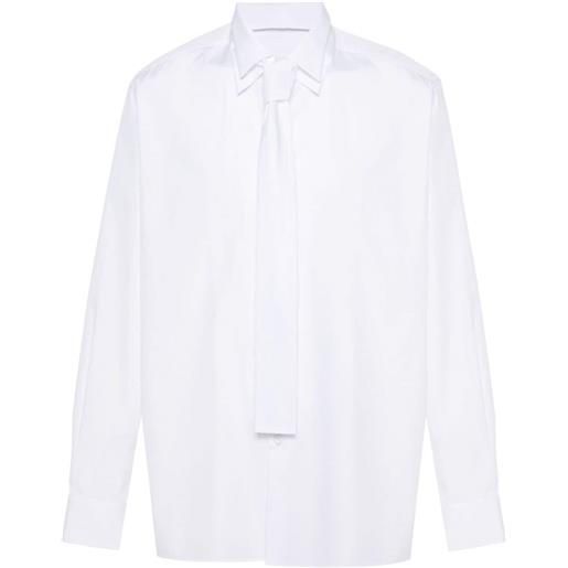Prada camicia con design a strati - bianco