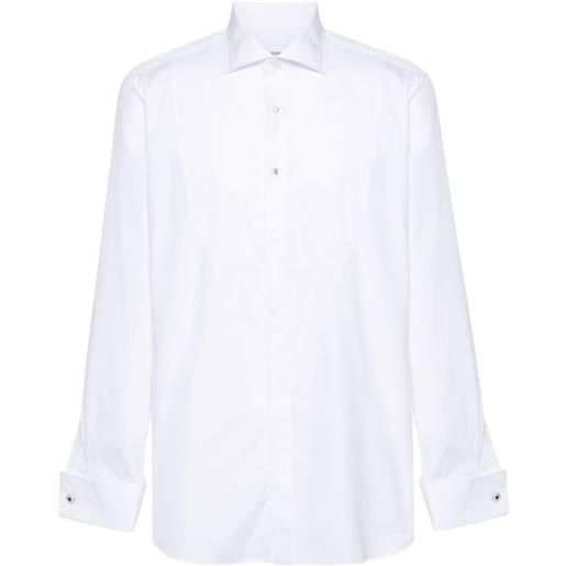 Lardini camicia con inserti - bianco