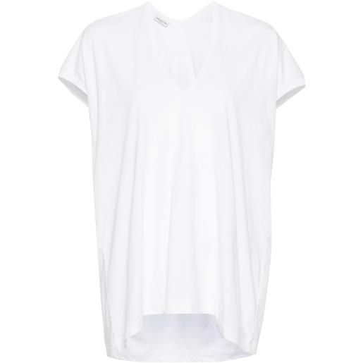 DRIES VAN NOTEN t-shirt con scollo a v - bianco