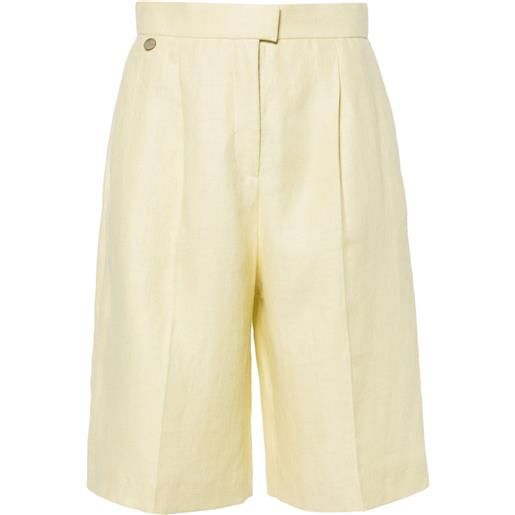 Agnona shorts plissettati - giallo
