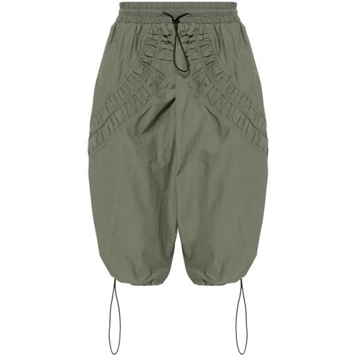 SAGE NATION shorts fossil a gamba ampia - verde
