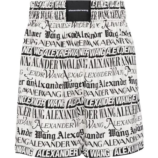 Alexander Wang boxer newspaper con stampa - bianco