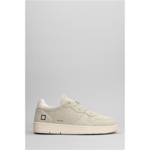 D.a.t.e. sneakers court 2.0 in camoscio beige