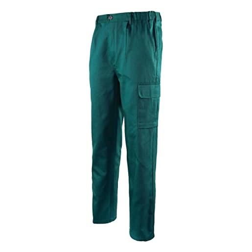 Generico pantaloni da lavoro in cotone verde basici (s)