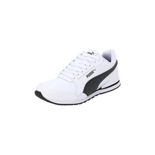 PUMA st runner v3 l, sneaker unisex - adulto, white white black, 46 eu