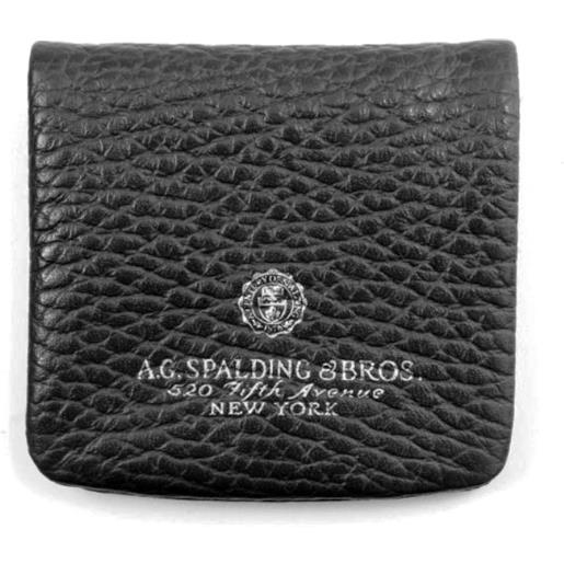 AG Spalding & Bros tiffany soft coin, porta monete in pelle nero