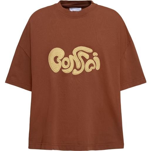 BONSAI t-shirt oversize in cotone con ricamo logo