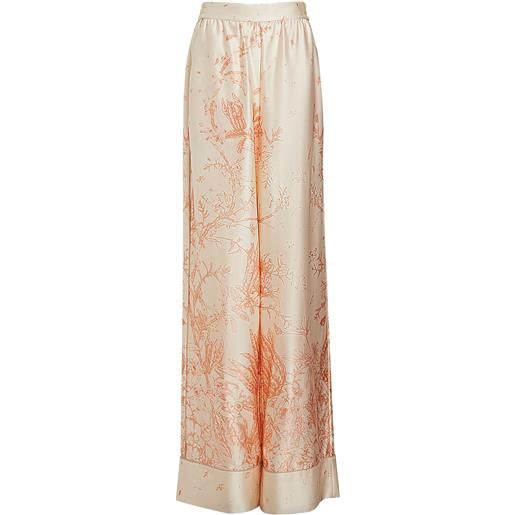 MITHRIDATE printed stretch silk wide pants