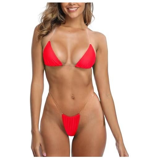 SHERRYLO slingshot - bikini spider extreme one piece sling micro bikinis g string exotic slutty lingerie set, fucsia, taglia unica