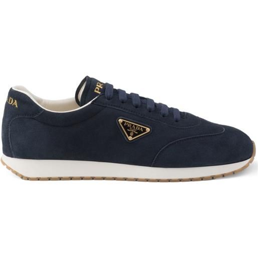 Prada sneakers con logo triangolare - blu