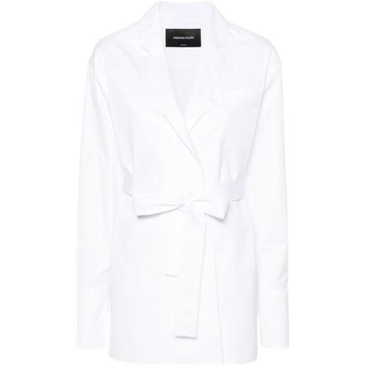 Fabiana Filippi giacca-camicia a portafoglio - bianco