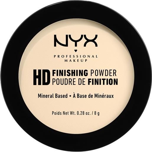 Nyx Professional MakeUp high definition finishing powder correttore, cipria polvere, cipria compatta banana