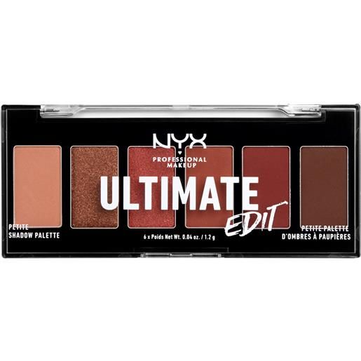 Nyx Professional MakeUp ultimate edit petite shadow palette palette occhi, ombretto compatto, ombretto polvere warm neutrals