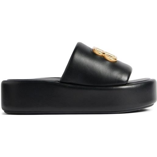 Balenciaga sandali slides rise - nero