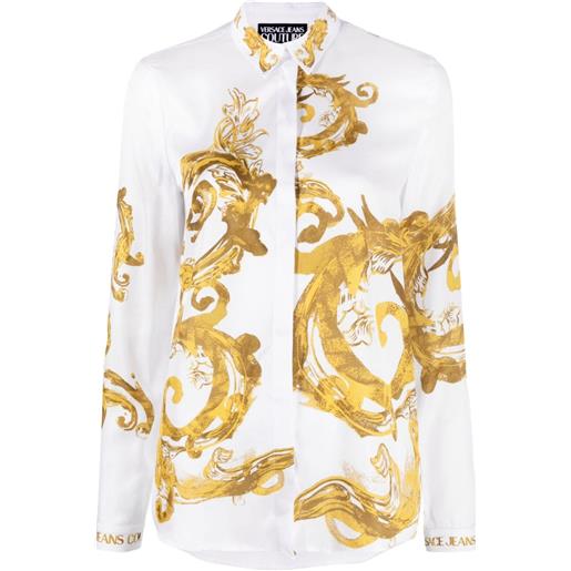 Versace Jeans Couture camicia con stampa chain couture - bianco