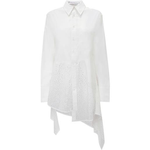 JW Anderson camicia asimmetrica con decorazione - bianco
