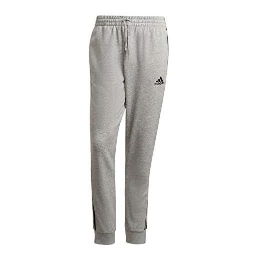 adidas m 3s ft tc pt, pantaloni sportivi unisex-adulto, medium grey heather/black, xxl