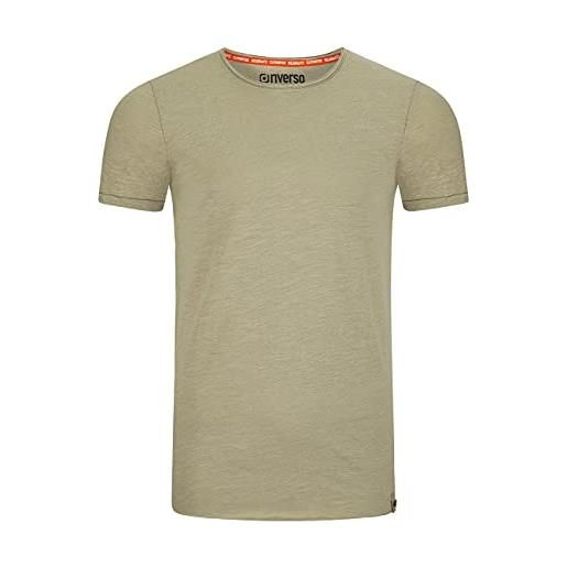 riverso rivjonas - maglietta da uomo con scollo rotondo, sottile, a maniche corte, tinta unita, 100% cotone, middle green (12300), xxxl