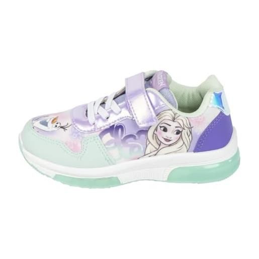 Disney frozen scarpe da ragazze, scarpe sportive da ragazza, elsa scarpe luminose per bambina, regalo per ragazze, taglie eu 25 a 32 (27)