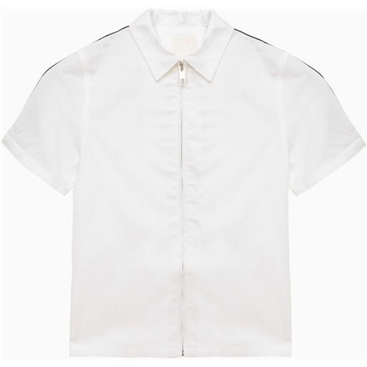 Givenchy camicia bianca in cotone con zip