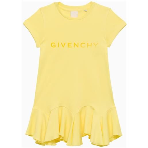 Givenchy abito giallo in cotone con logo