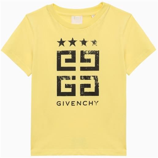 Givenchy t-shirt gialla in cotone con logo
