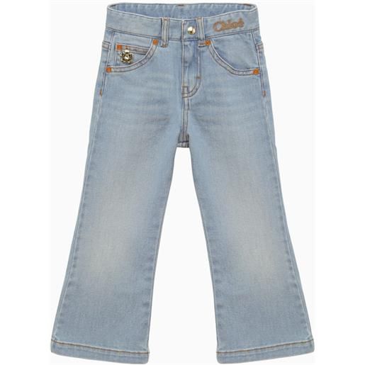 Chloé jeans in denim effetto slavato