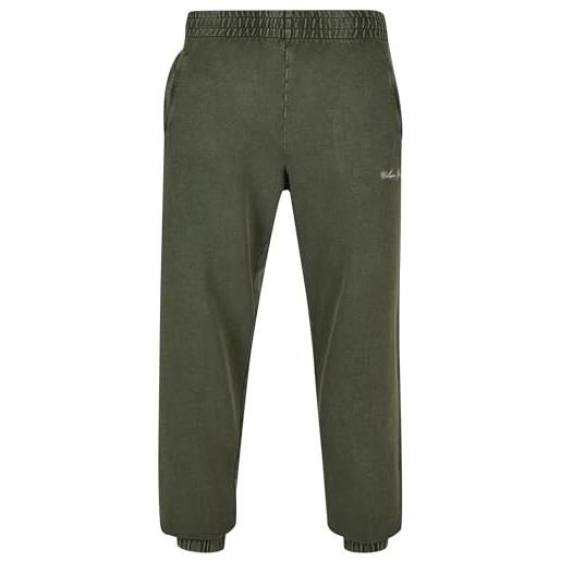 Urban Classics small embroidery sweatpants, pantaloni, uomo, verde (bottlegreen), m