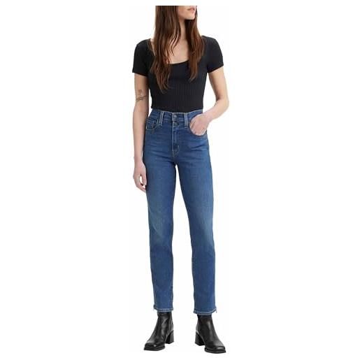 Levi's 724 button shank, jeans, donna, all zipped up, 27w / 32l