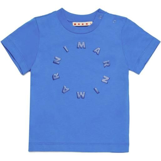 Marni kids t-shirt in cotone blu
