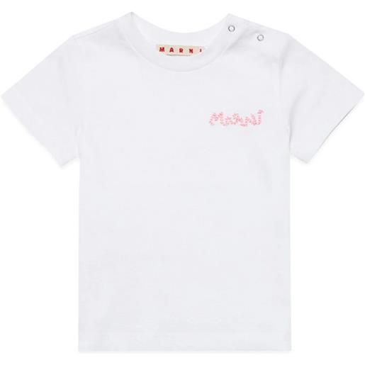 Marni kids t-shirt in cotone bianco