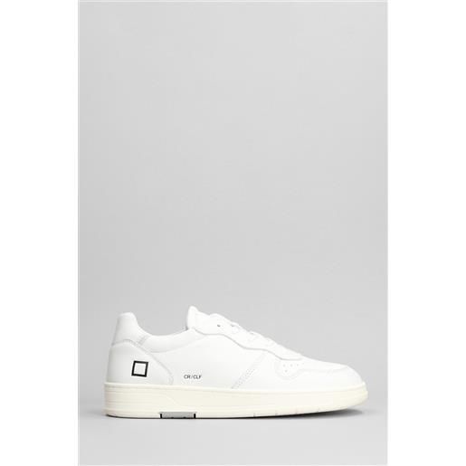 D.a.t.e. sneakers court in pelle bianca