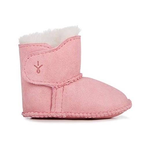 EMU baby bootie pink, scarpa a stivaletto in puro montone rovesciato colore rosa. Misure da 6 a 24 mesi (12-18 mesi)