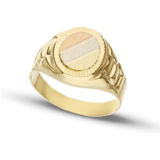 Gioielleria Lucchese Oro anello uomo oro bianco giallo rosa gl101628